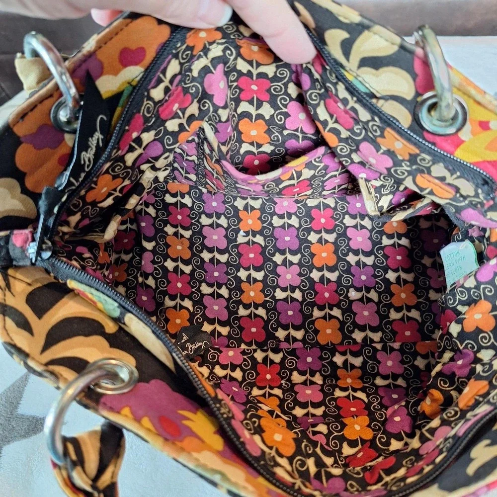 Vera Bradley Suzani Quilted Purse Sachel Bag Pretty Late Summer Early Fall Color